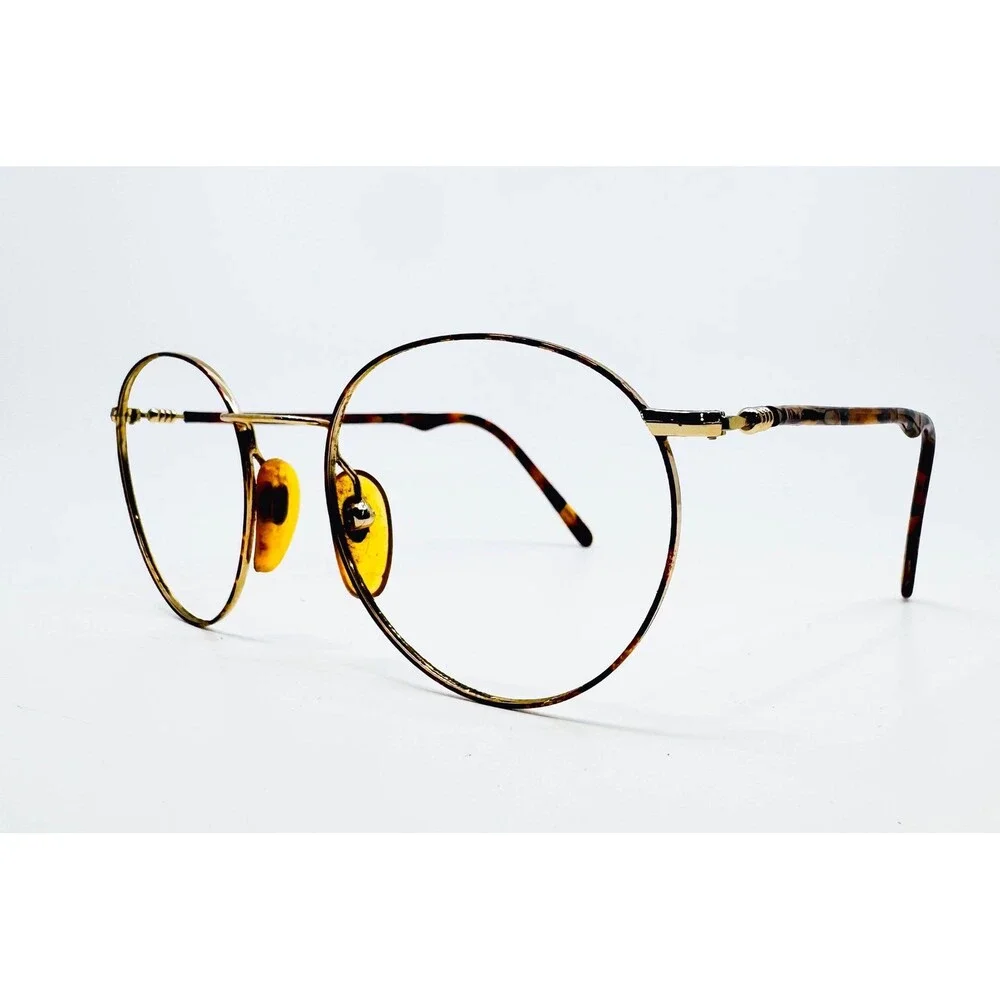 Guess Eyewear Eyeglasses Unisex Gold Tortoise Round Frame Italy 49-20-140